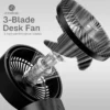 Rechargeable USB Desk Fan – Portable Fan