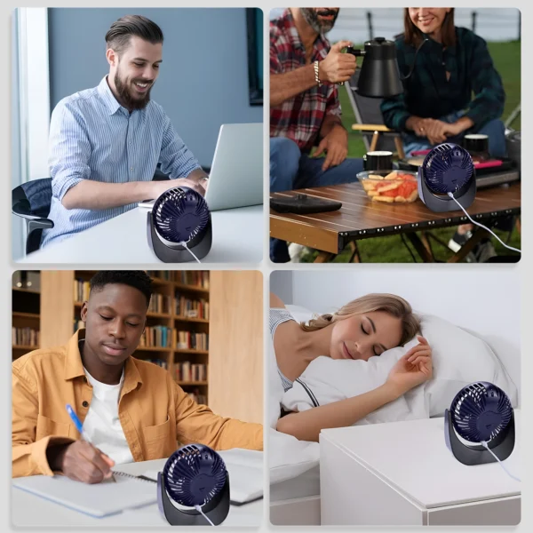 Rechargeable USB Desk Fan – Portable Fan