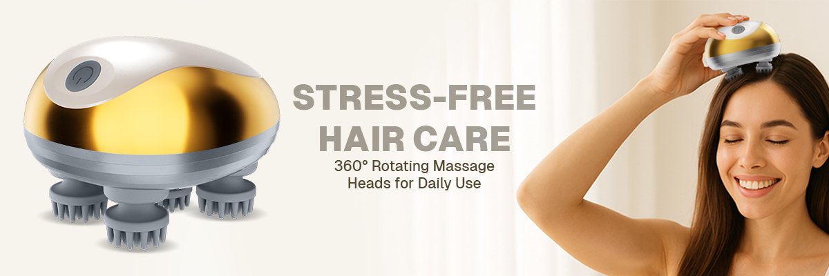Electric Scalp Massager for Hair Growth & Stress Relief