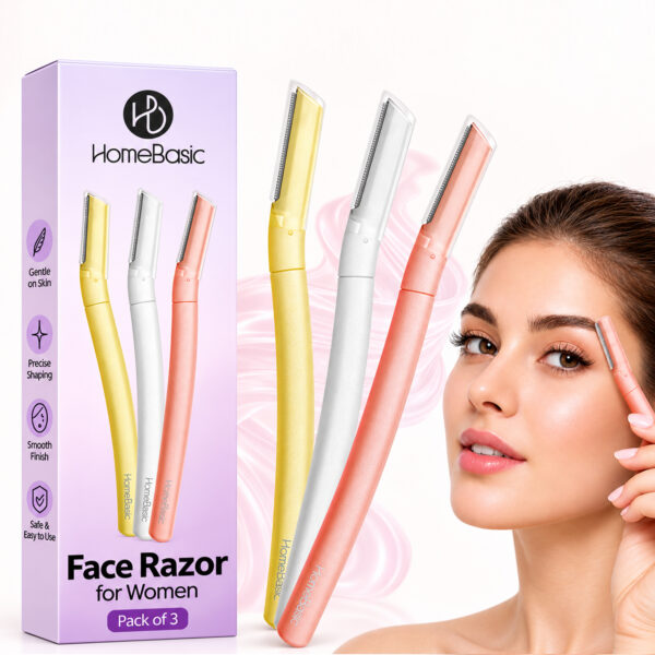 Facial Razor for Women – Gentle, Painless & Reusable Hair Removal