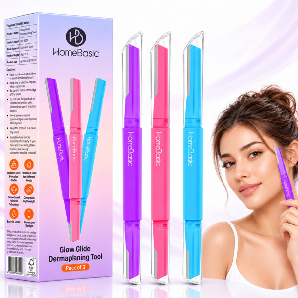 Dual Head Face Razor for Women | Eyebrow & Facial Hair Remover (3 Pack)