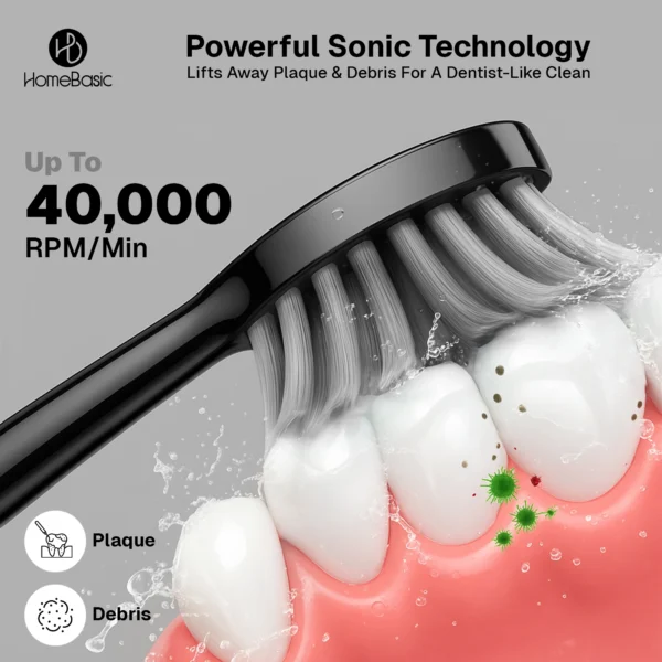 Electric Toothbrush – Sonic Shine, 6 Brush Heads, USB-C