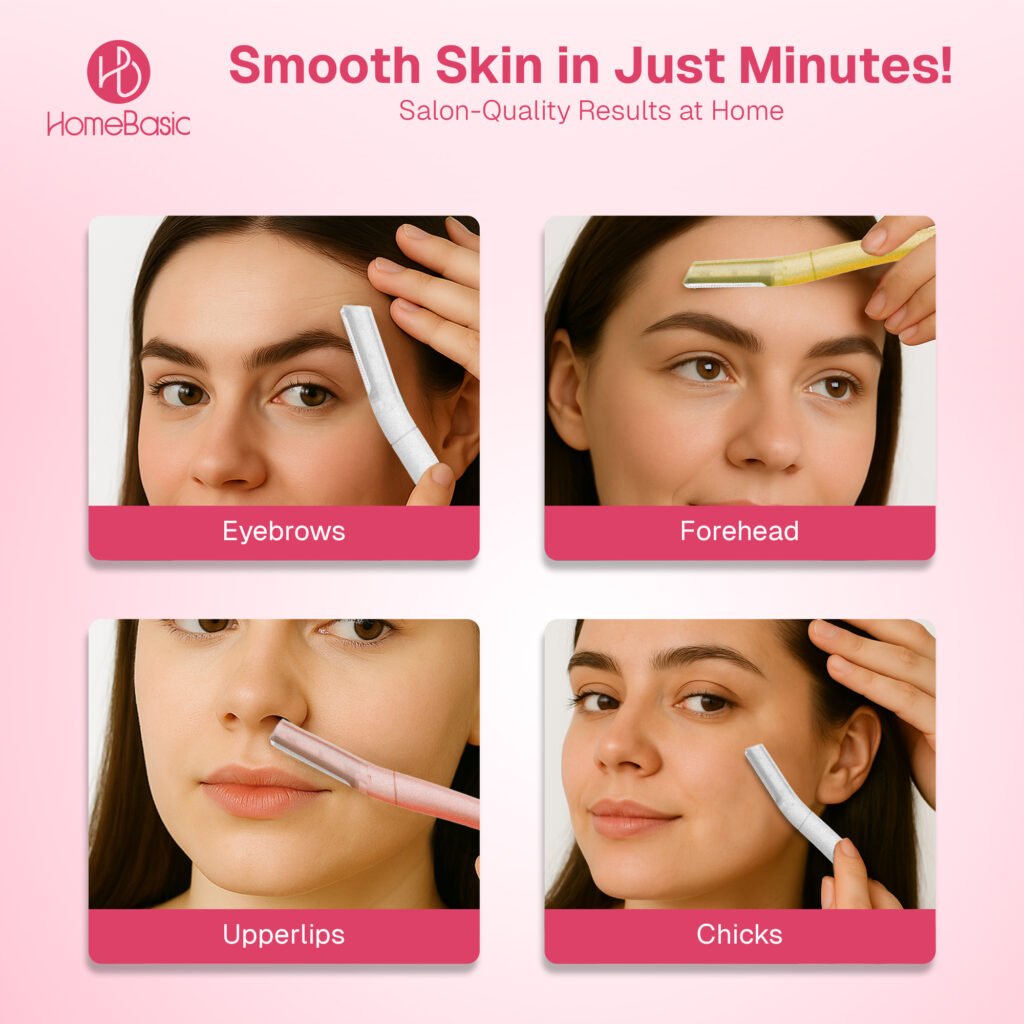 Facial Razor for Women – Safe, Painless Hair Removal | HomeBasic