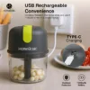 Electric Food Chopper – 250ml Rechargeable Mini Chopper