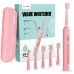 HomeBasic Wave Whitener Electric Toothbrush with 5 Modes, DuPont Bristles, and Travel Case – Rechargeable Sonic Toothbrush