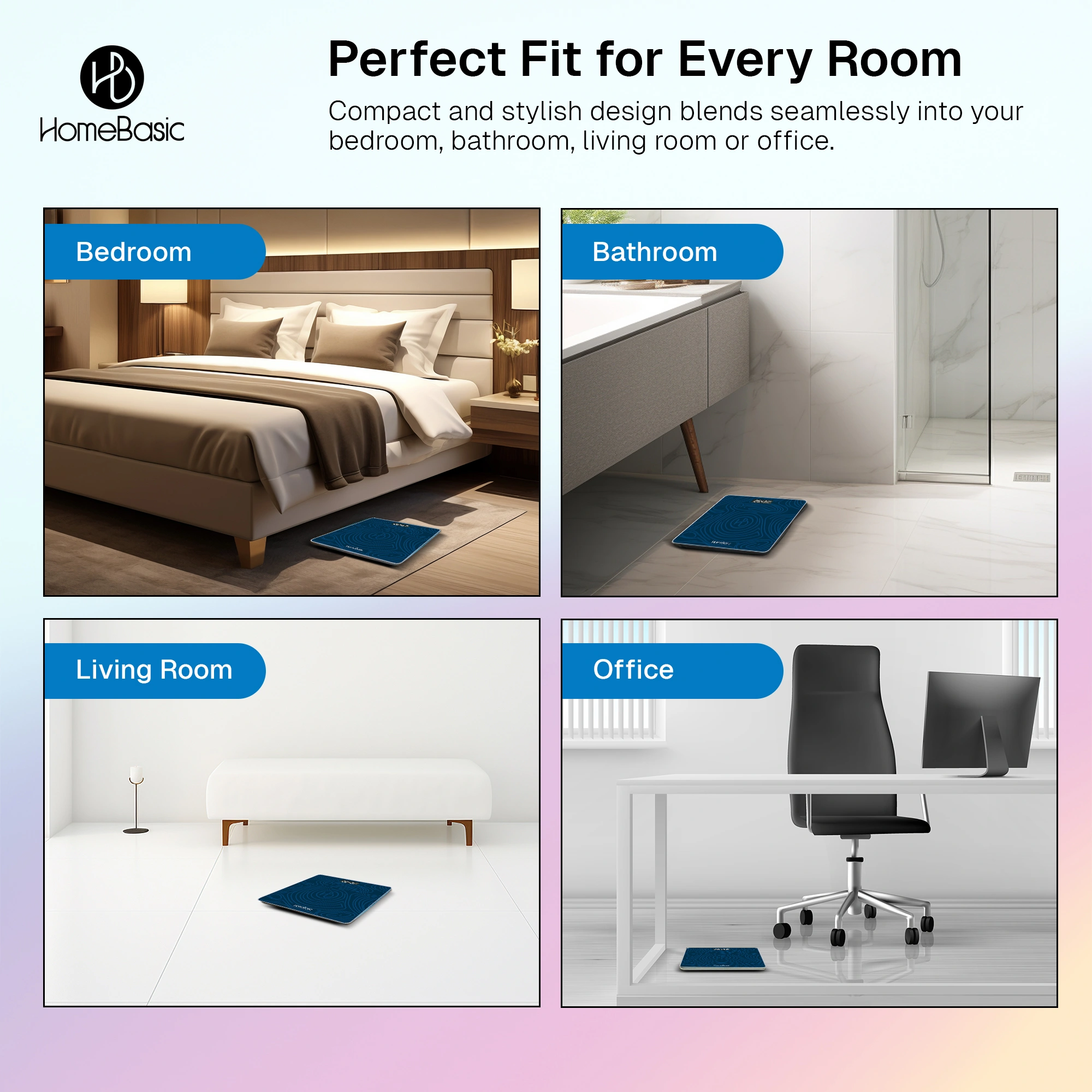 HomeBasic Digital Body Weighing Scale with 180kg capacity, high-precision sensors