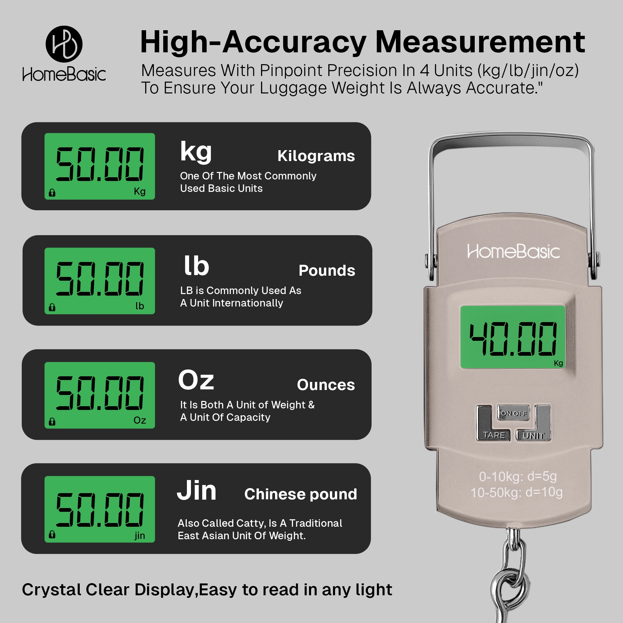 Digital Luggage Weighing Scale 50kg – Portable Travel Scale