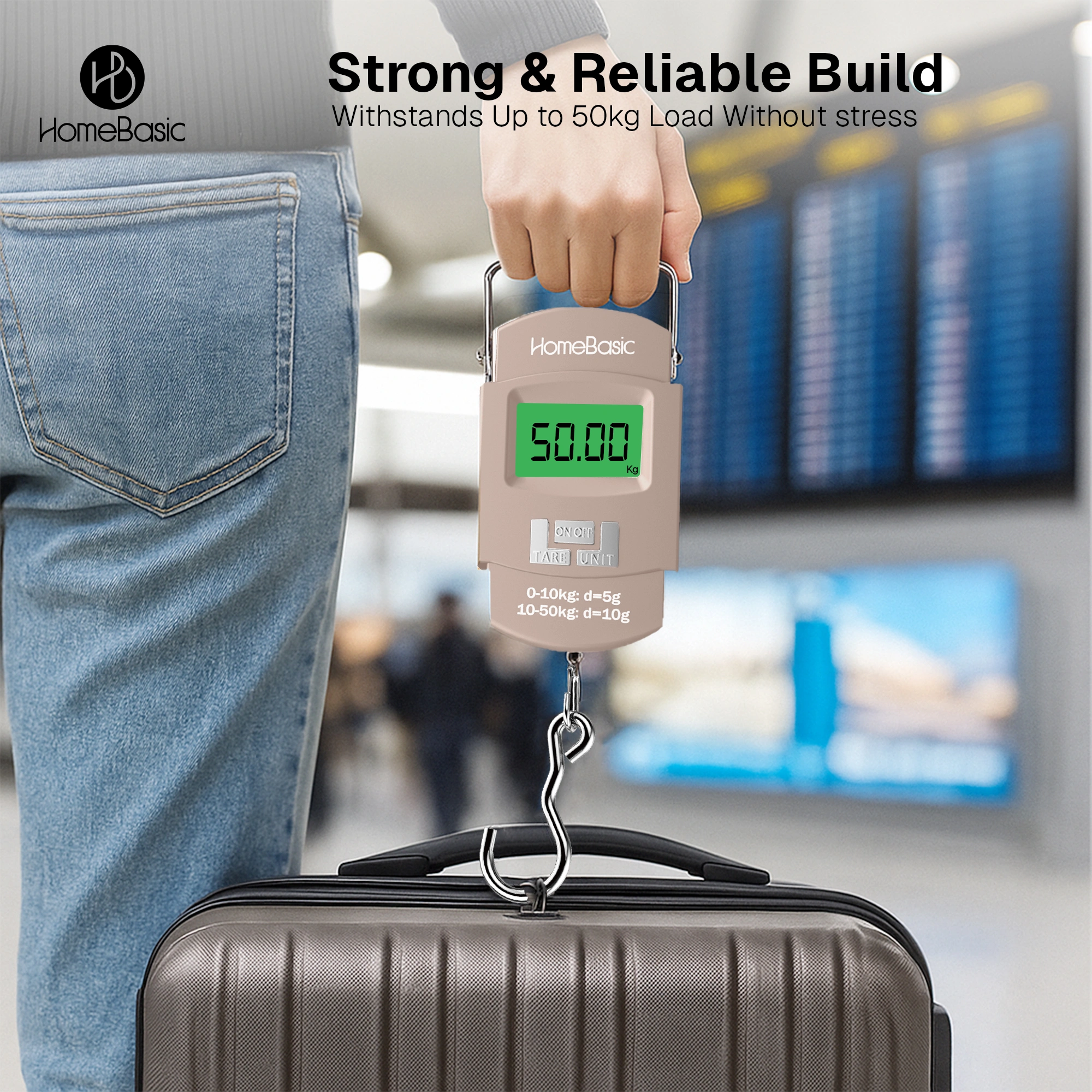 Digital Luggage Weighing Scale 50kg – Portable Travel Scale