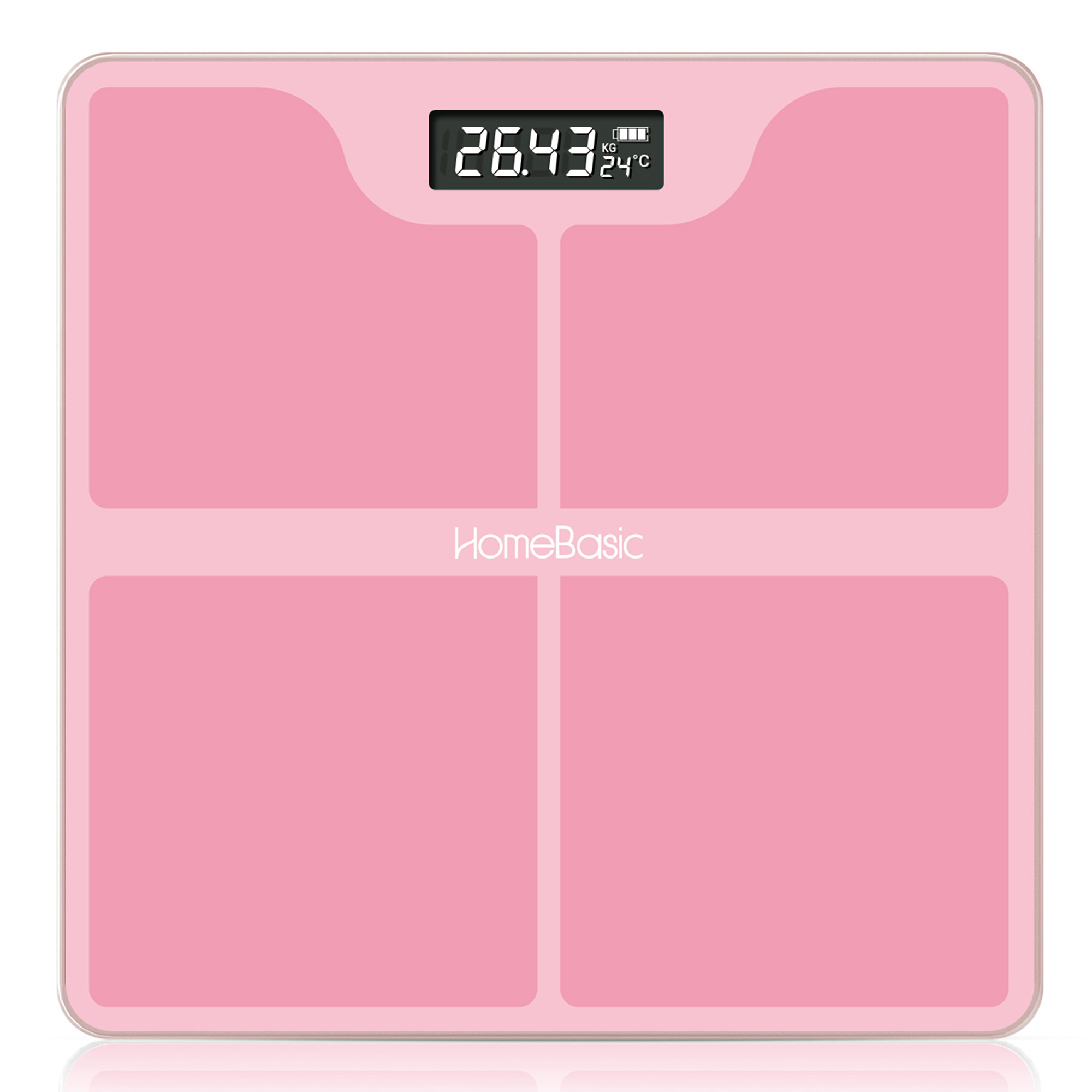 HomeBasic Body Weighing Scale with 180kg capacity, LCD display, step-on activation