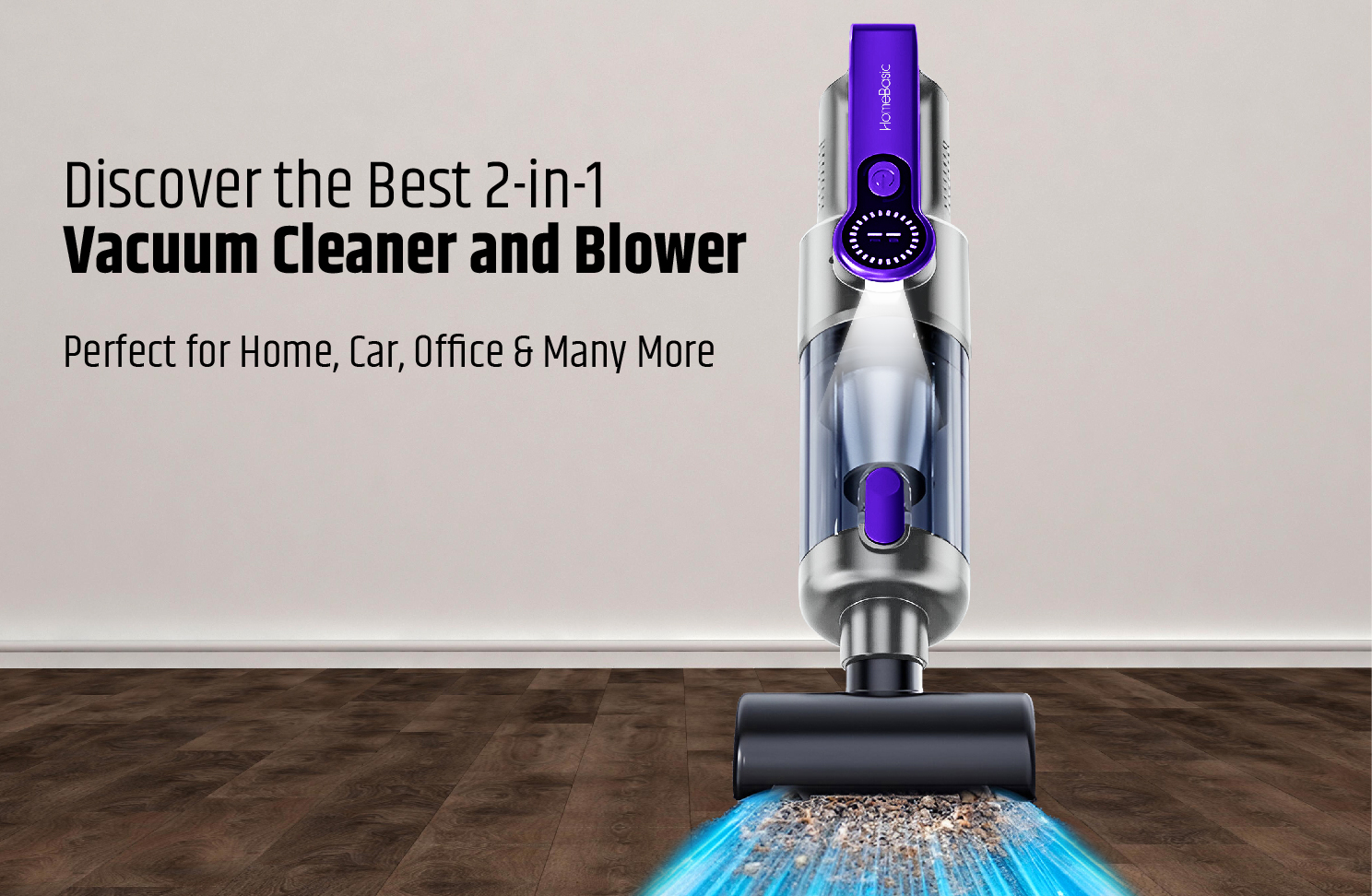 Best 2-in-1 Vacuum Cleaner and Blower – Portable, Rechargeable, Dual-Mode Cleaning Vacuum Cleaner | HomeBasic best price in India
