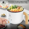 1.5L multi-function electric cooker with 600W rapid heating, SUS304 stainless steel pot, 2-speed firepower, steam rack,