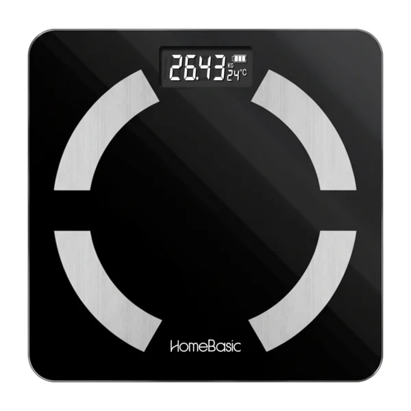 smart body weighing scale 1 HomeBasic Smart Body Weighing Scale. Built with high-precision sensors, toughened glass, and a clear LCD display
