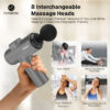 Muscle Mate massage gun with 8 heads, 6 speeds, 3200 RPM deep tissue percussion and USB‑C rechargeable battery for full body pain relief at home or gym